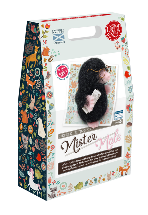 The Crafty Kit Company - Mr Mole - Needle Felting Kit