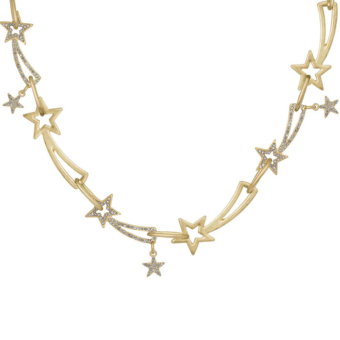 Kate Thornton ‘Shooting Stars’ Gold Chunky Necklace