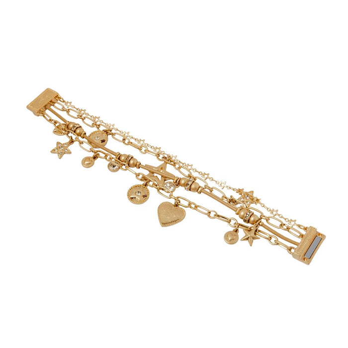 Bibi Bijoux - Stellar Harmony Layered Gold Cuff Bracelet