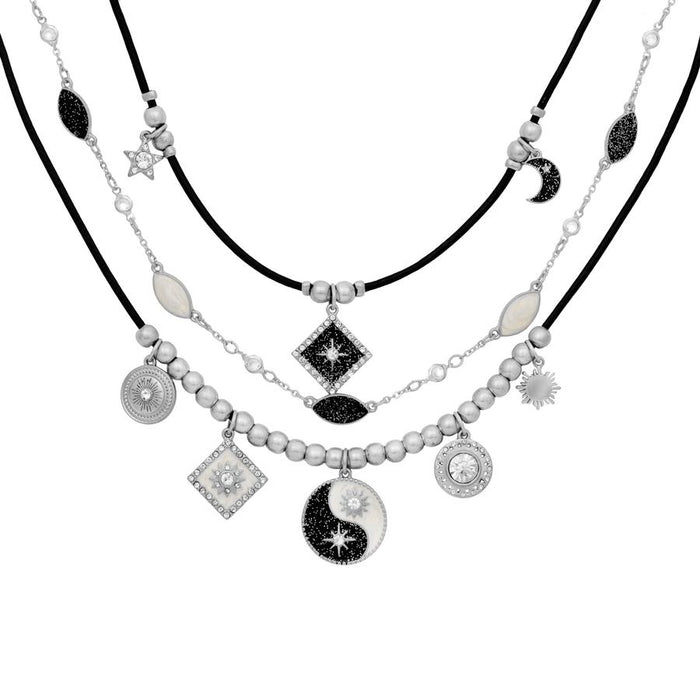 Bibi Bijoux Night & Day Triple Row Layered Necklace