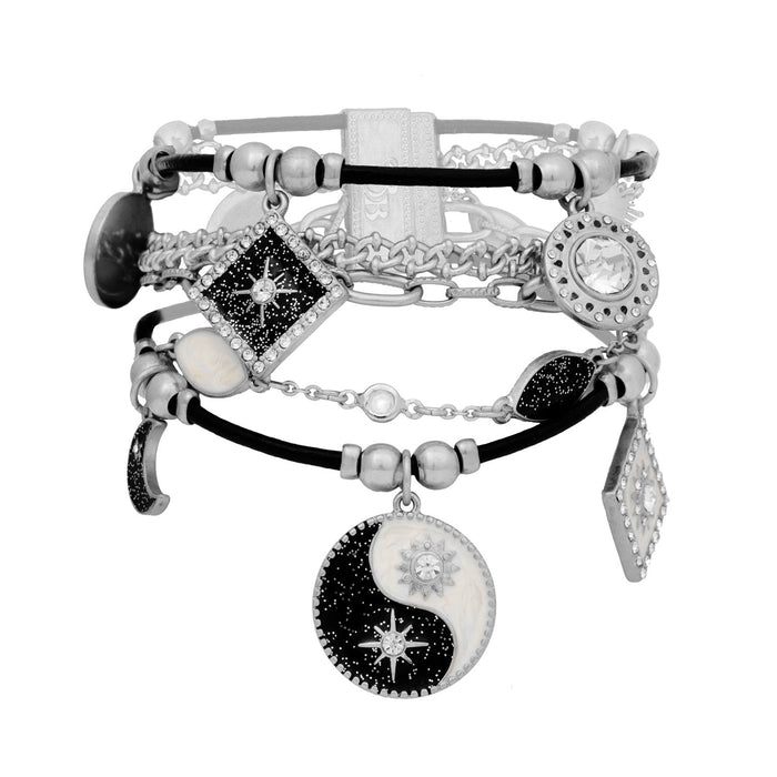Bibi Bijoux Silver Night & Day Charm Bracelet