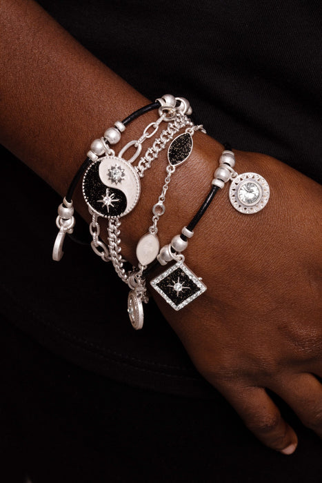Bibi Bijoux Silver Night & Day Charm Bracelet