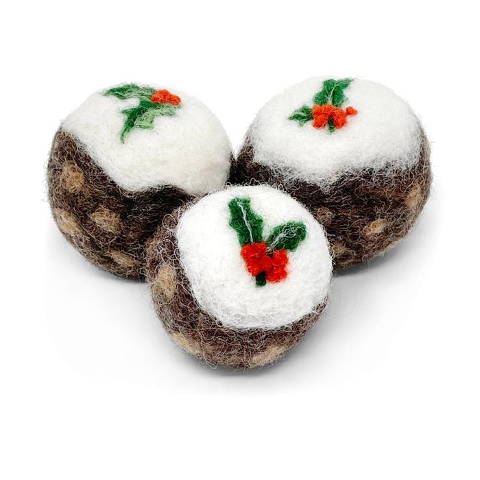 The Crafty Kit Company - Christmas Puddings - Needle Felting Kit