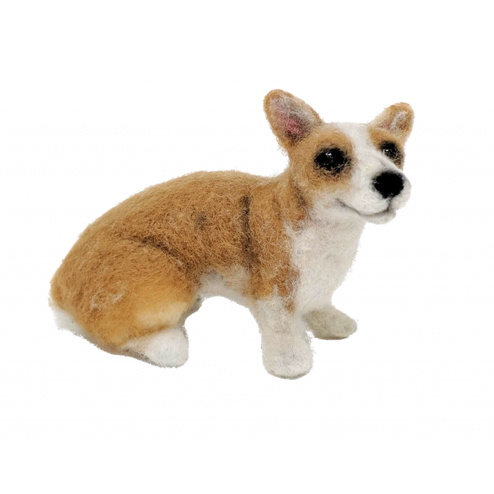 The Crafty Kit Company - Royal Corgi - Needle Felting Kit