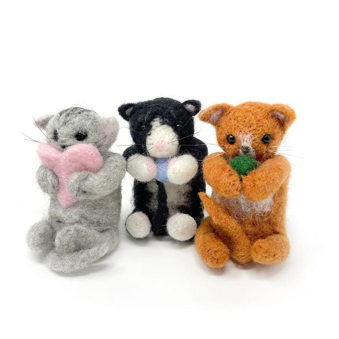 The Crafty Kit Company - Cute Kitties - Needle Felting Kit