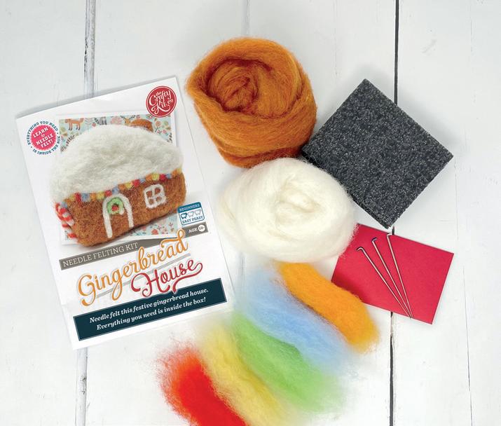 The Crafty Kit Company - Gingerbread House - Needle Felting Kit