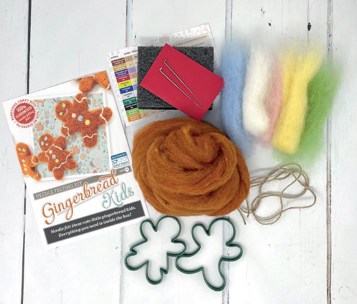 The Crafty Kit Company - Gingerbread KIds - Needle Felting kit