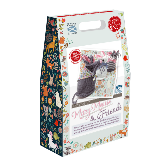 The Crafty Kit Company - Mary Mouse and Friends Knitting Kit