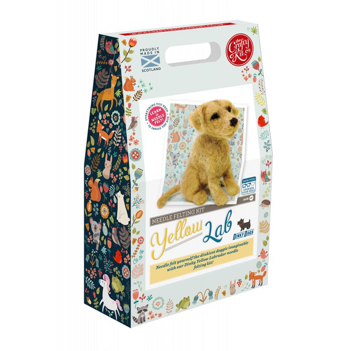 The Crafty Kit Company - Yellow Labrador - Needle Felting Kit