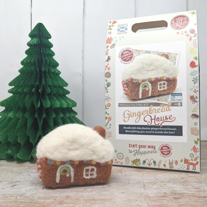 The Crafty Kit Company - Gingerbread House - Needle Felting Kit