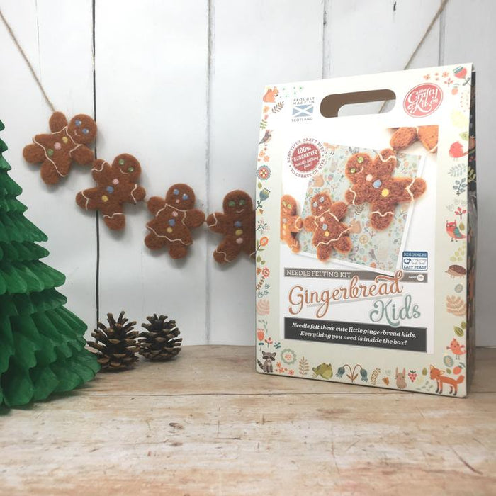 The Crafty Kit Company - Gingerbread KIds - Needle Felting kit