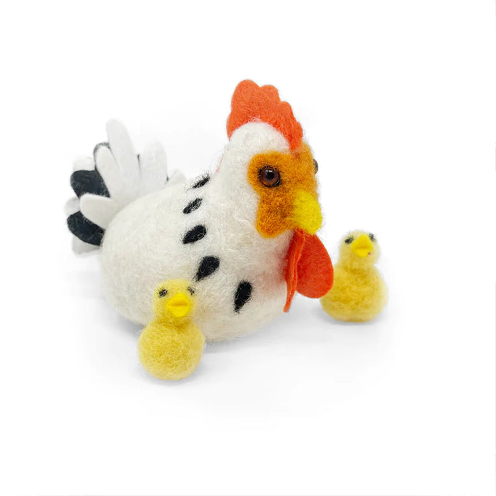 The Crafty Kit Company - Hens & Chicks - Needle Felting Kit