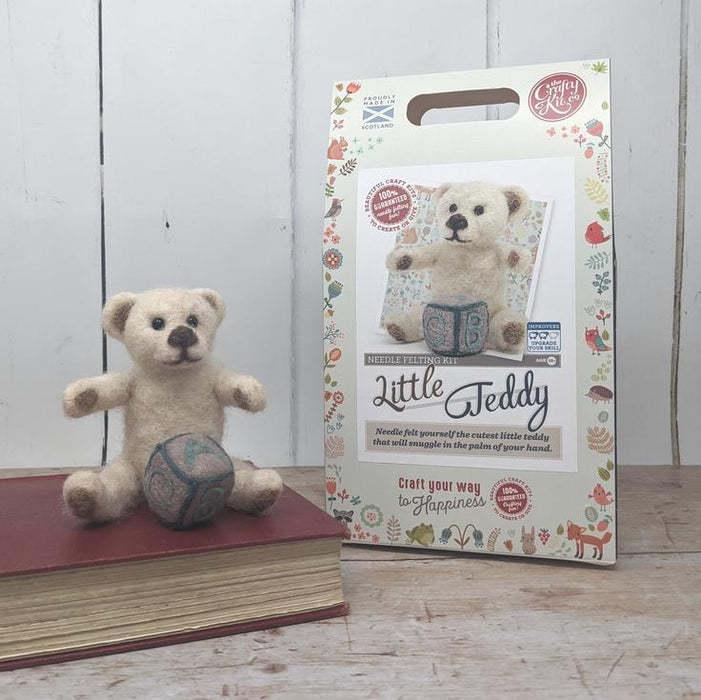 The Crafty kit Company - Little Teddy - Needle Felting Kit