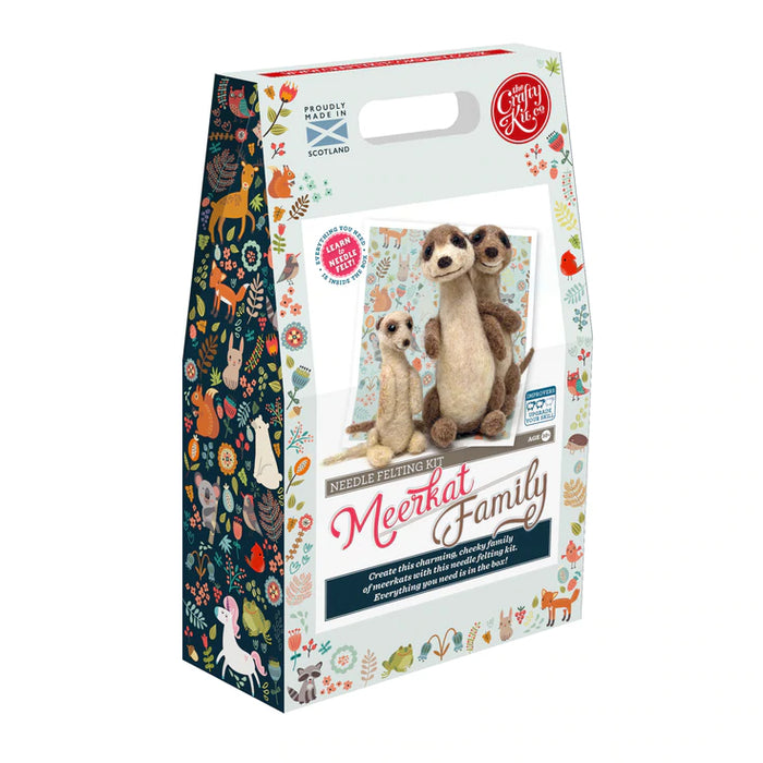 The Crafty Kit Company - Meerkat Family - Needle Felting Kit