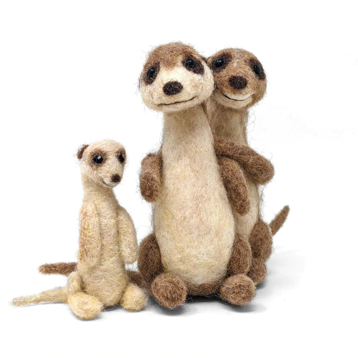 The Crafty Kit Company - Meerkat Family - Needle Felting Kit