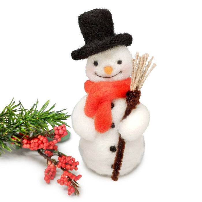 The Crafty Kit Company - Festive Snowman - Needle Felting Kit