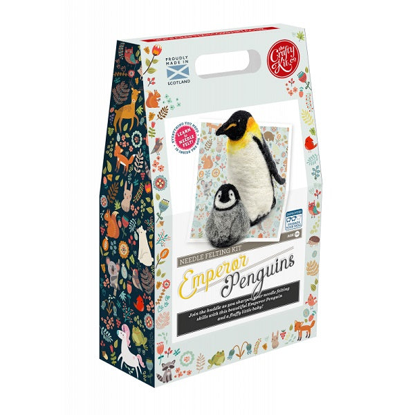 The Crafty Kit Company -  Emperor Penguins - Felting Kit