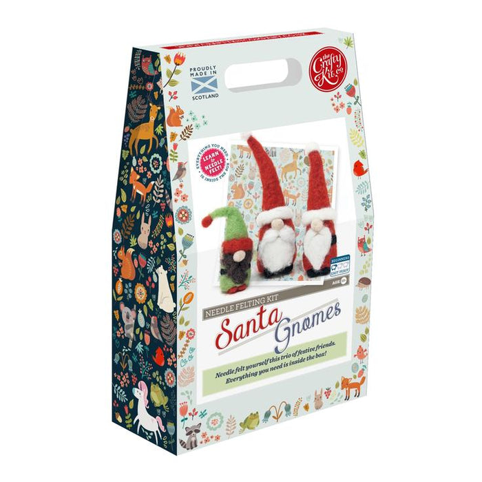 The Crafty kit Company - Santa Gnomes - Needle Felting Kit