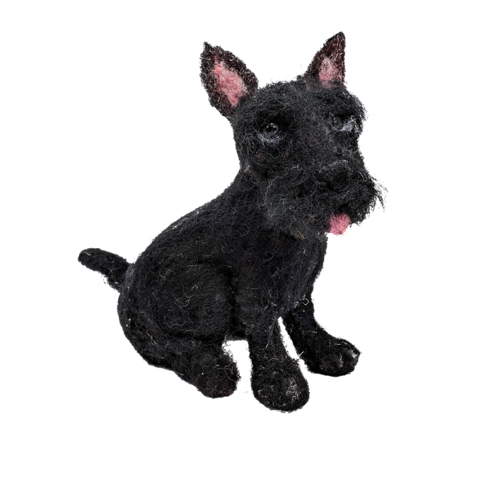 The Crafty Kit Company - Wee Scottie Dog - Needle Felting Kit