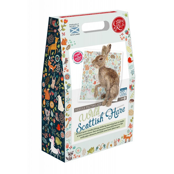 The Crafty Kit Company - Wild Scottish Hare - Needle Felting Kit