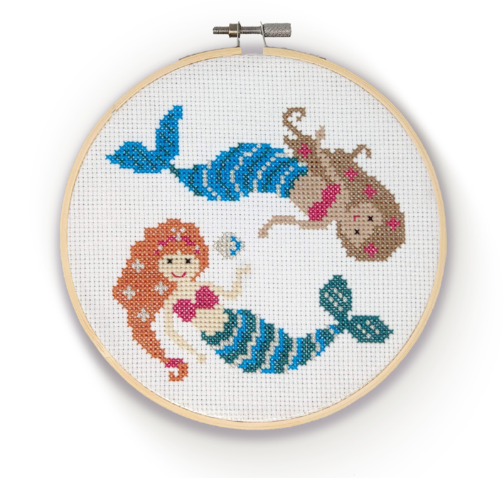 The Crafty Kit Company - Mermaids - Cross Stitch Kit