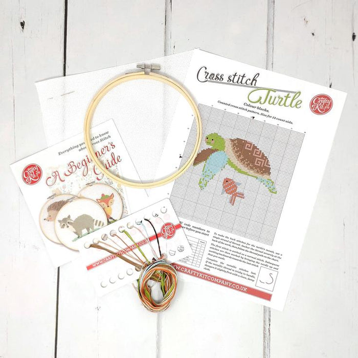 The Crafty Kit Company - Turtle - Cross Stitch Kit