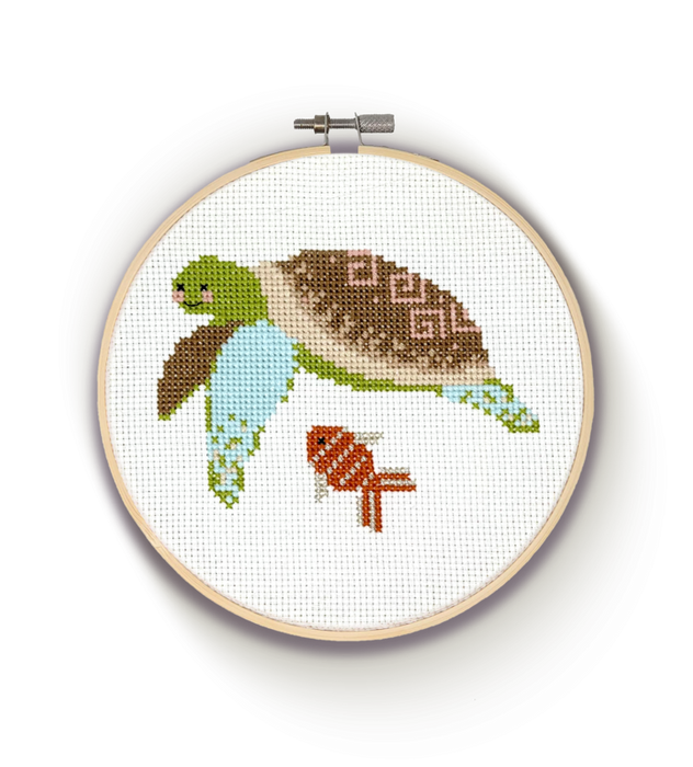 The Crafty Kit Company - Turtle - Cross Stitch Kit